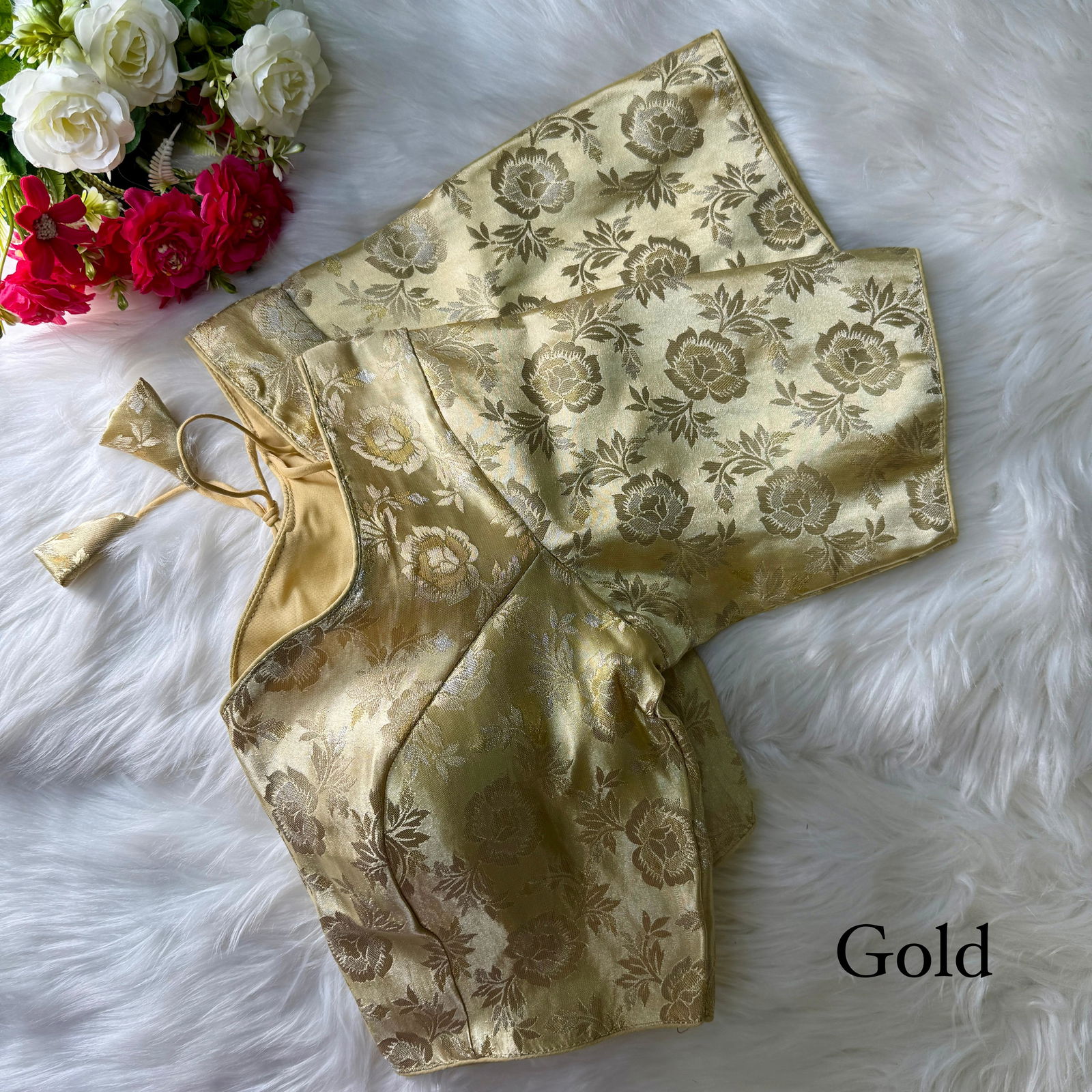 Rk Blouse Designer Simmer Jacquard Blouse Wholesale Price In Surat